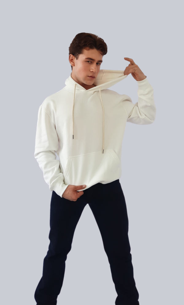 Hoodie Blanco de Algodón - Imagen 3