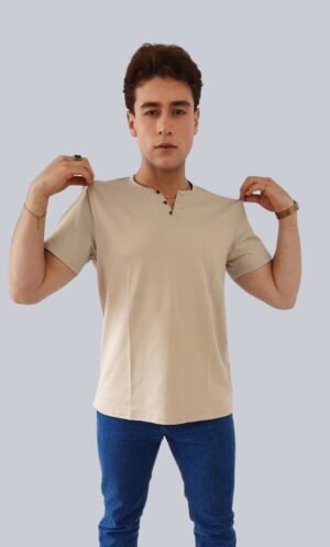 Henley Arena de Algodón Lycra