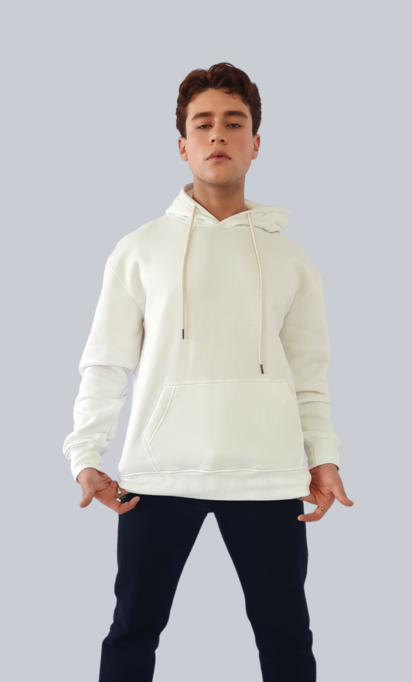 Hoodie Blanco de Algodón - Imagen 2