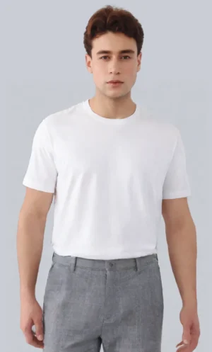 Camisa Cuello Redondo de Algodón